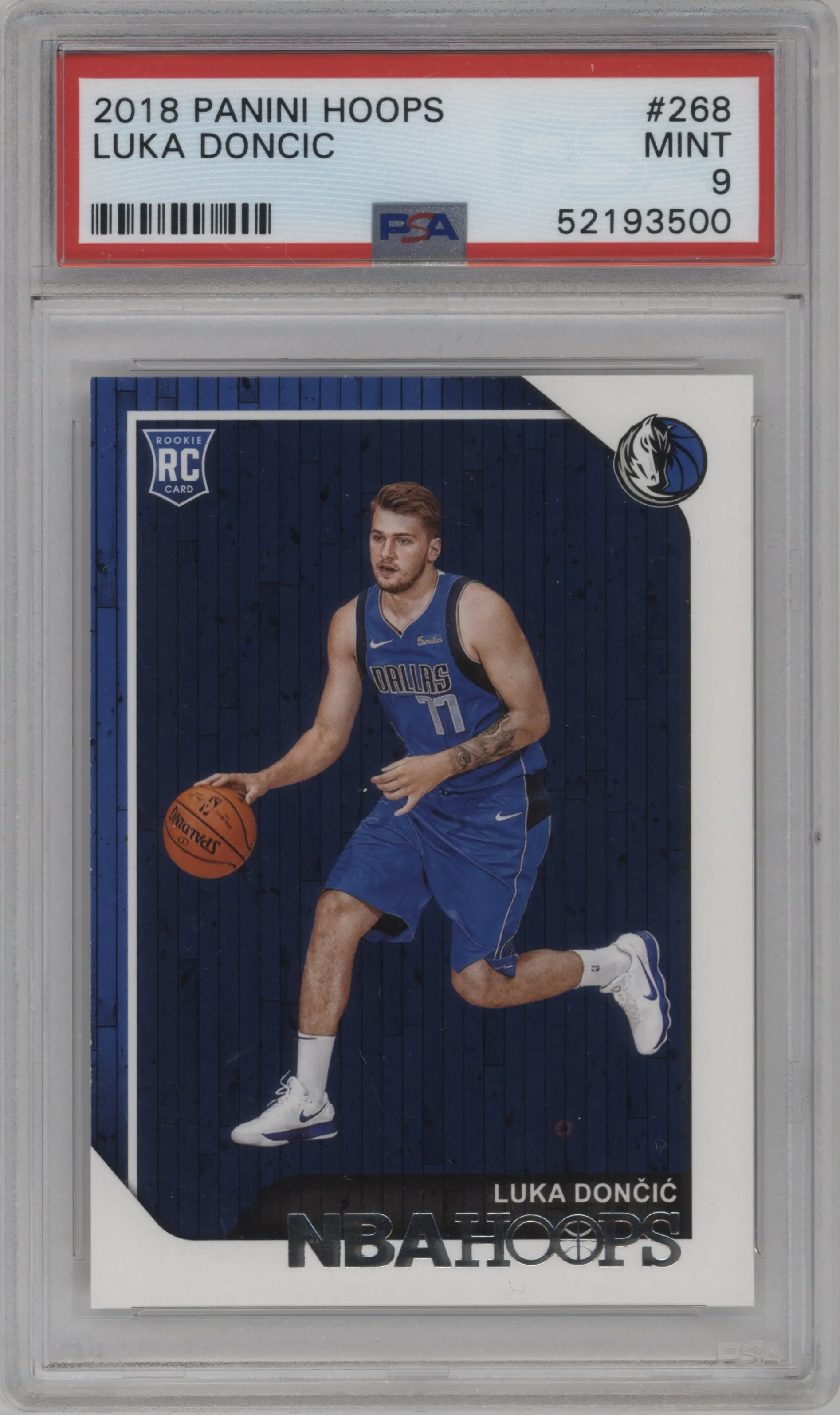 2018 Panini NBA Hoops Luka Doncic PSA 9