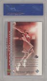 LeBron James from the 2003-04 Upper Deck set graded by PSA and given an overall grade of 10.