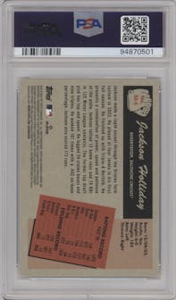 Jackson Holliday from the 2024 Bowman set graded by PSA and given an overall grade of 10.