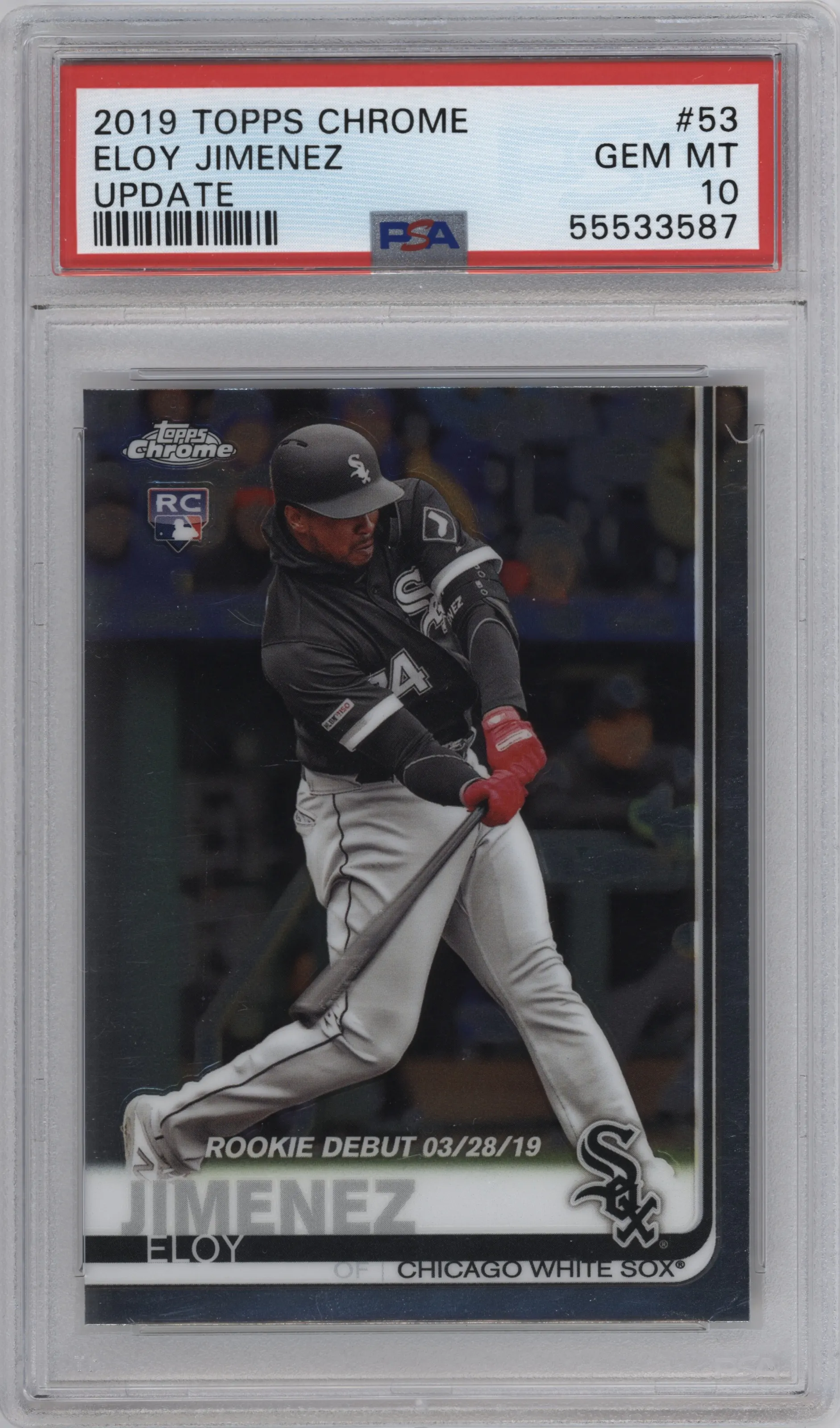 2019 Topps Chrome Update Eloy Jimenez PSA 10