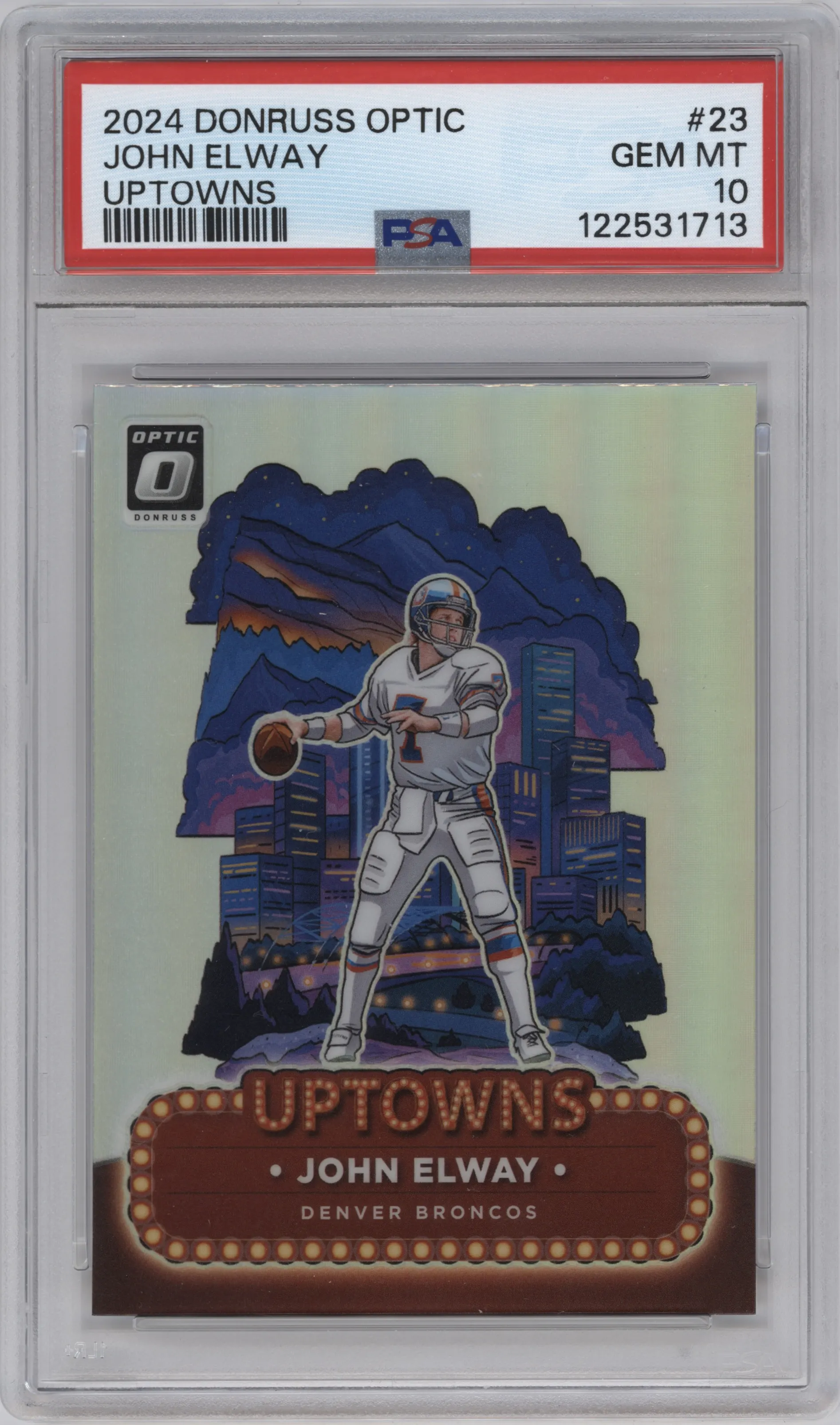 2024 Donruss Optic Uptowns John Elway #23 PSA 10