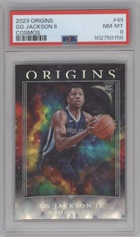 GG Jackson II from the 2023-24 Panini Origins set featuring a Cosmos parallel graded by PSA and given an overall grade of 8.