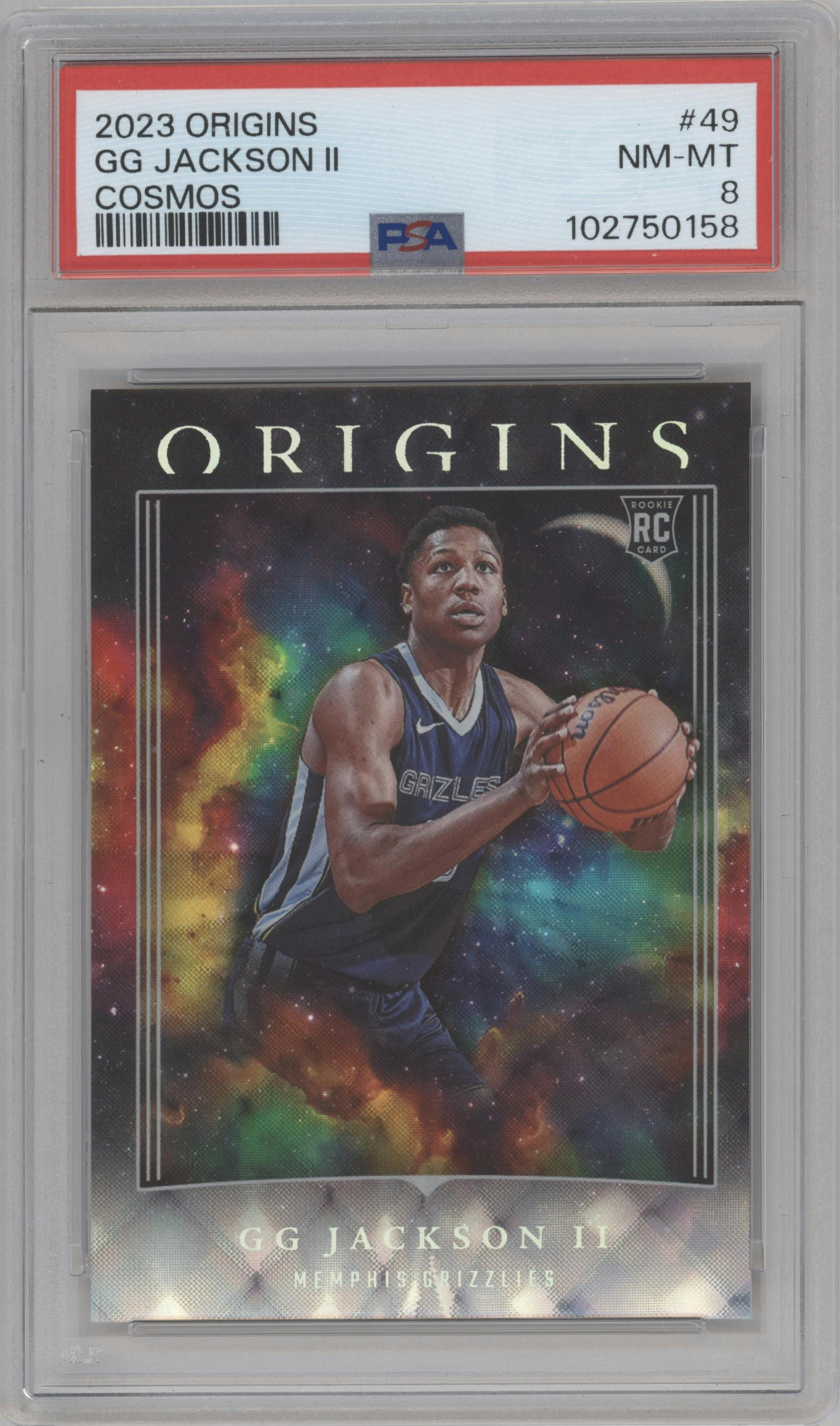 GG Jackson II from the 2023-24 Panini Origins set featuring a Cosmos parallel graded by PSA and given an overall grade of 8.
