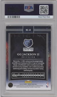 GG Jackson II from the 2023-24 Panini Origins set featuring a Cosmos parallel graded by PSA and given an overall grade of 8.