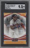 Ronald Acuna Jr. from the 2019 Topps Stadium Club set featuring a Orange parallel graded by SGC and given an overall grade of 9.5.