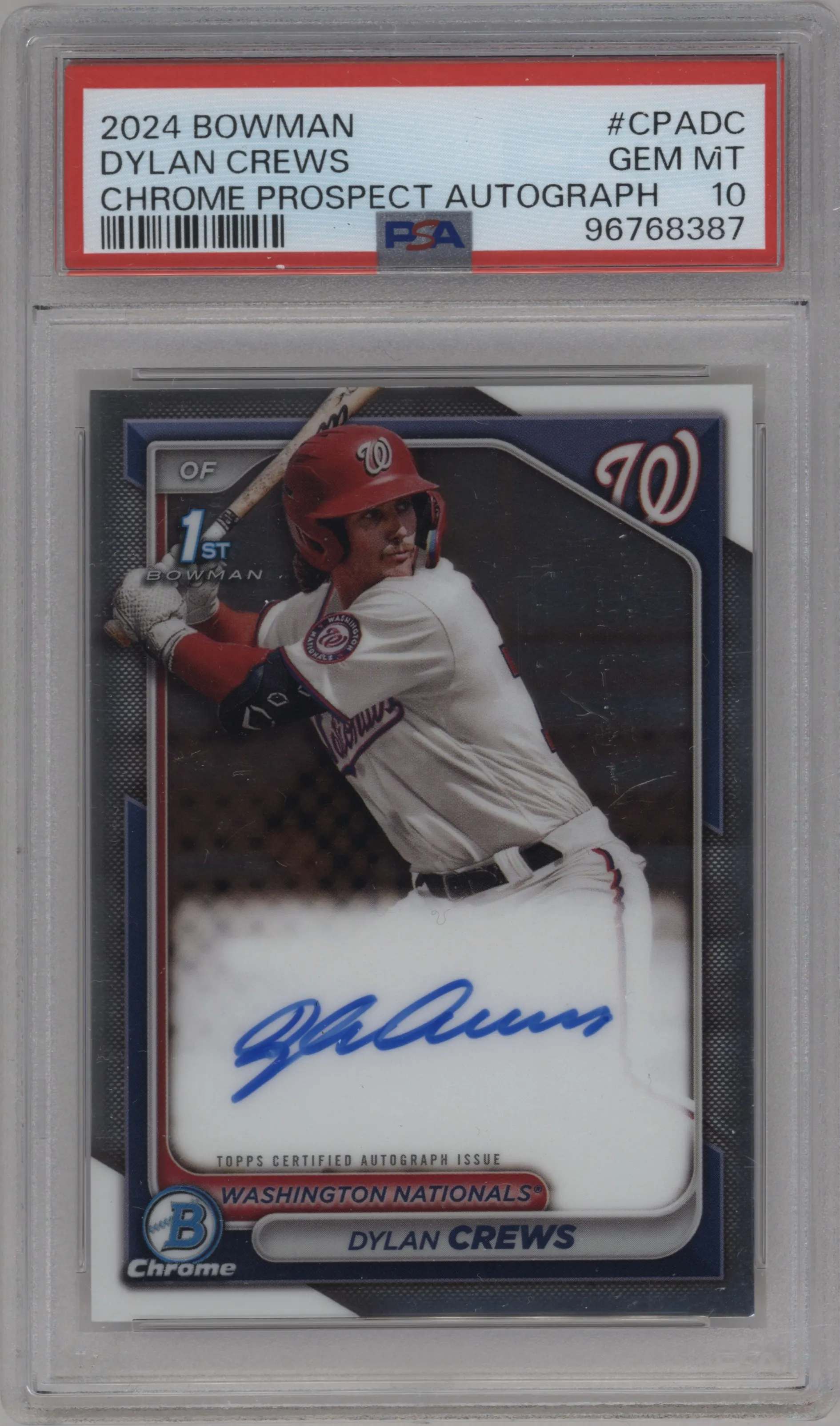 2024 Bowman Chr.Pros.Auto Dylan Crews PSA 10