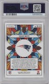 Drake Maye from the 2024 Panini Mosaic set graded by PSA and given an overall grade of 10.