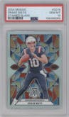 Drake Maye from the 2024 Panini Mosaic set graded by PSA and given an overall grade of 10.