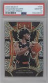 Shaedon Sharpe from the 2023-24 Panini Select  set featuring a Elephant Prizm parallel graded by PSA and given an overall grade of 10.