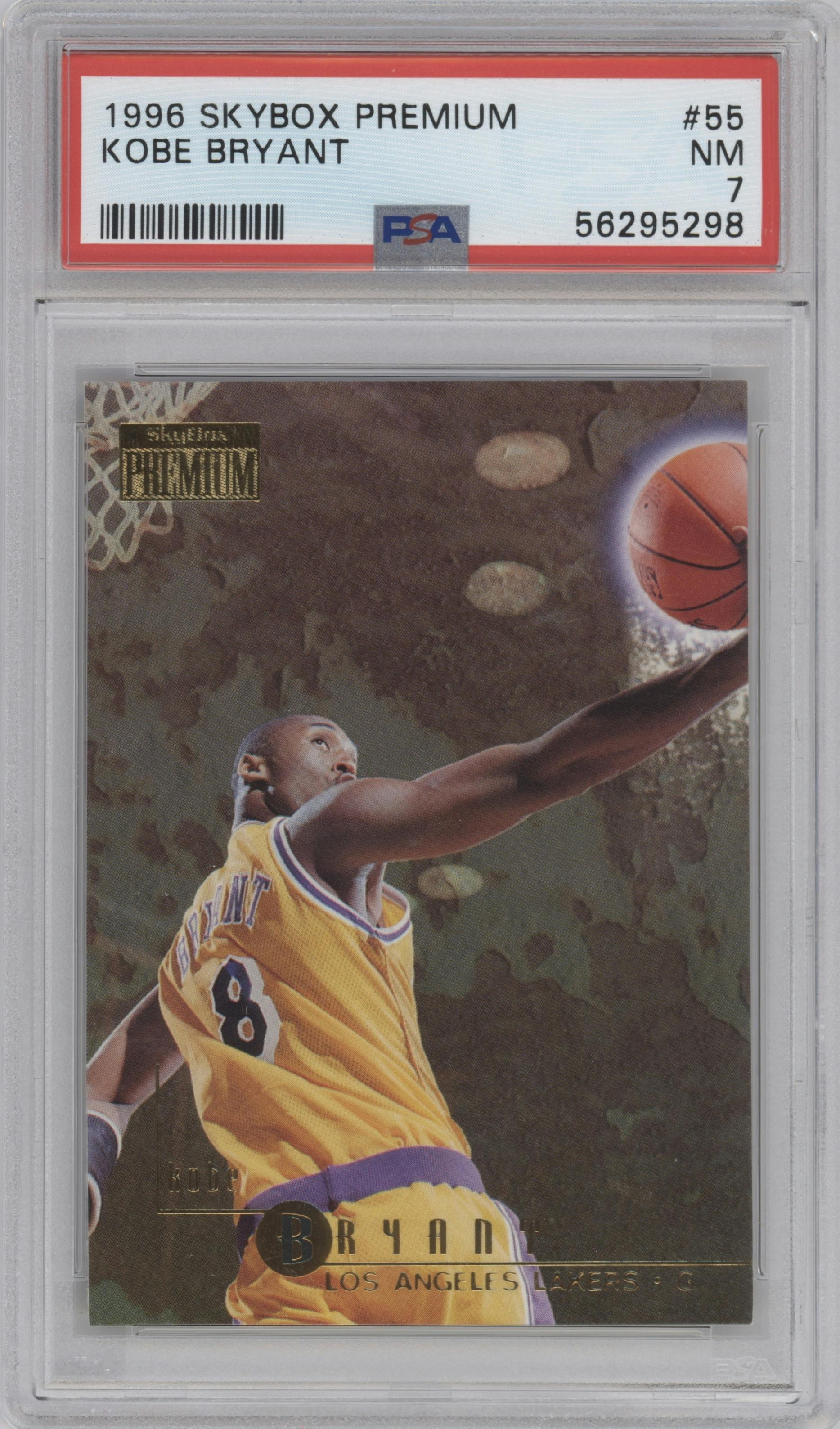 Kobe Bryant  from the 1996-97 Skybox Premium set graded by PSA and given an overall grade of 7.