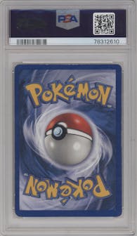 Charizard from the 1999 Pokemon set graded by PSA and given an overall grade of 4.