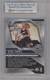 Diana Taurasi from the 2024 Panini Prizm WNBA set featuring a White Sparkle parallel graded by Beckett and given an overall grade of 8.