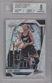 Diana Taurasi from the 2024 Panini Prizm WNBA set featuring a White Sparkle parallel graded by Beckett and given an overall grade of 8.