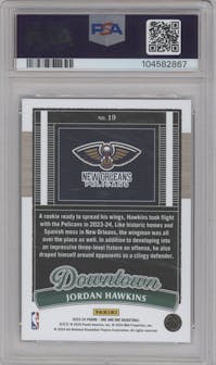 Jordan Hawkins from the 2023-24 Panini One and One set graded by PSA and given an overall grade of 10.