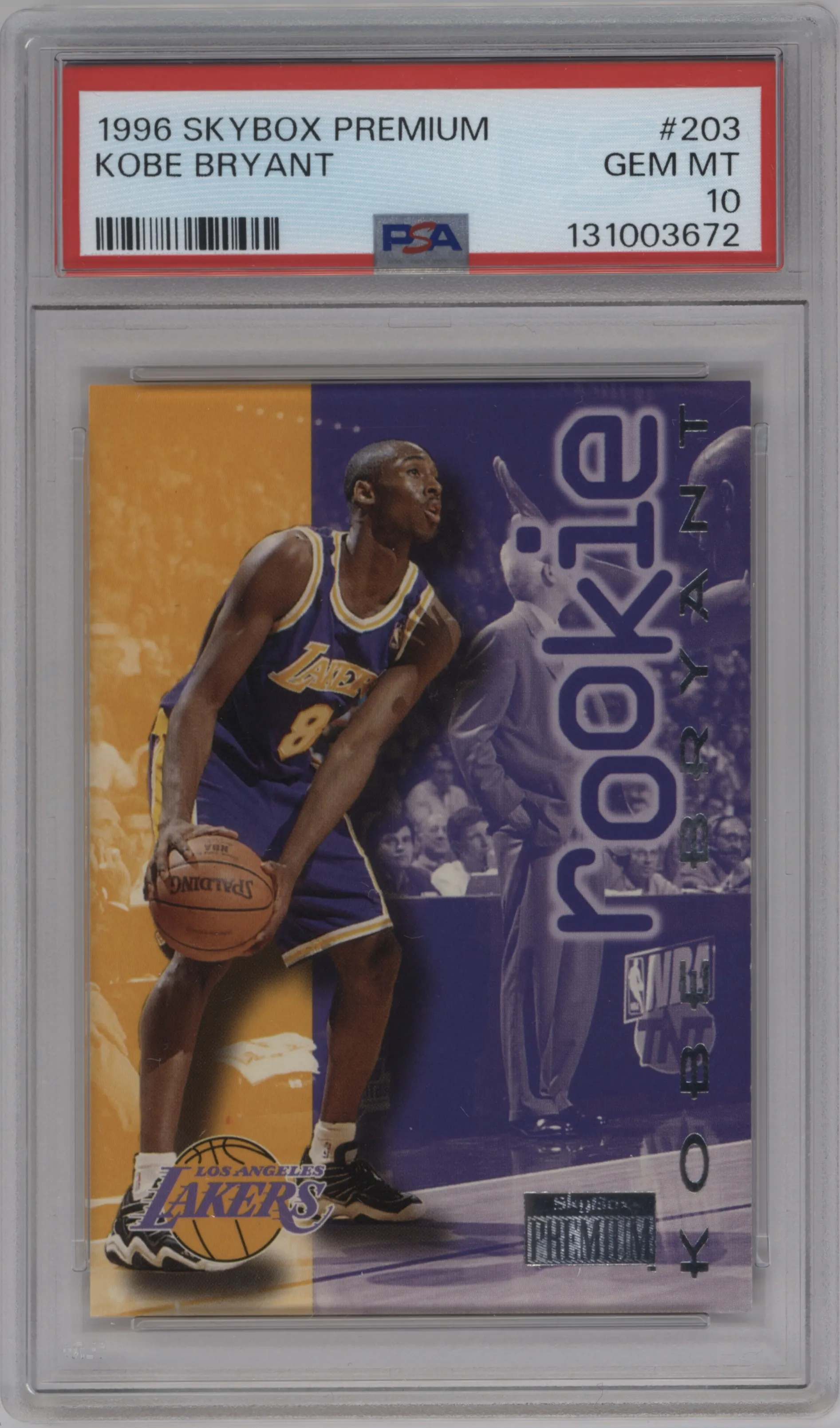 1996 Skybox Premium Kobe Bryant #203 PSA 10