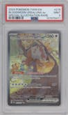 Bloodmoon Ursaluna ex from the 2024 Pokemon SV set graded by PSA and given an overall grade of 9.