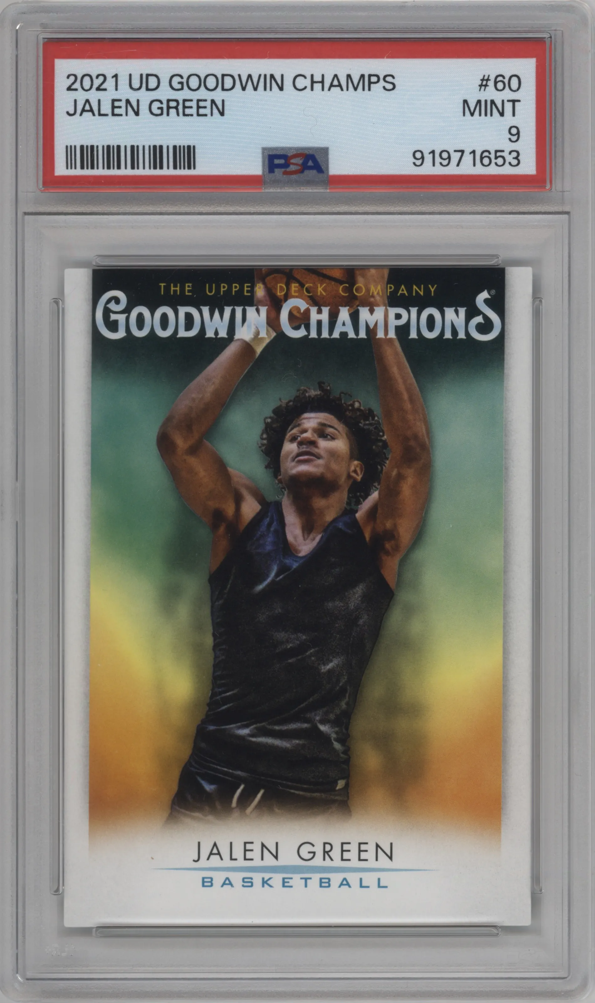 2021 Upper Deck Goodwin Champions Jalen Green #60 PSA 9