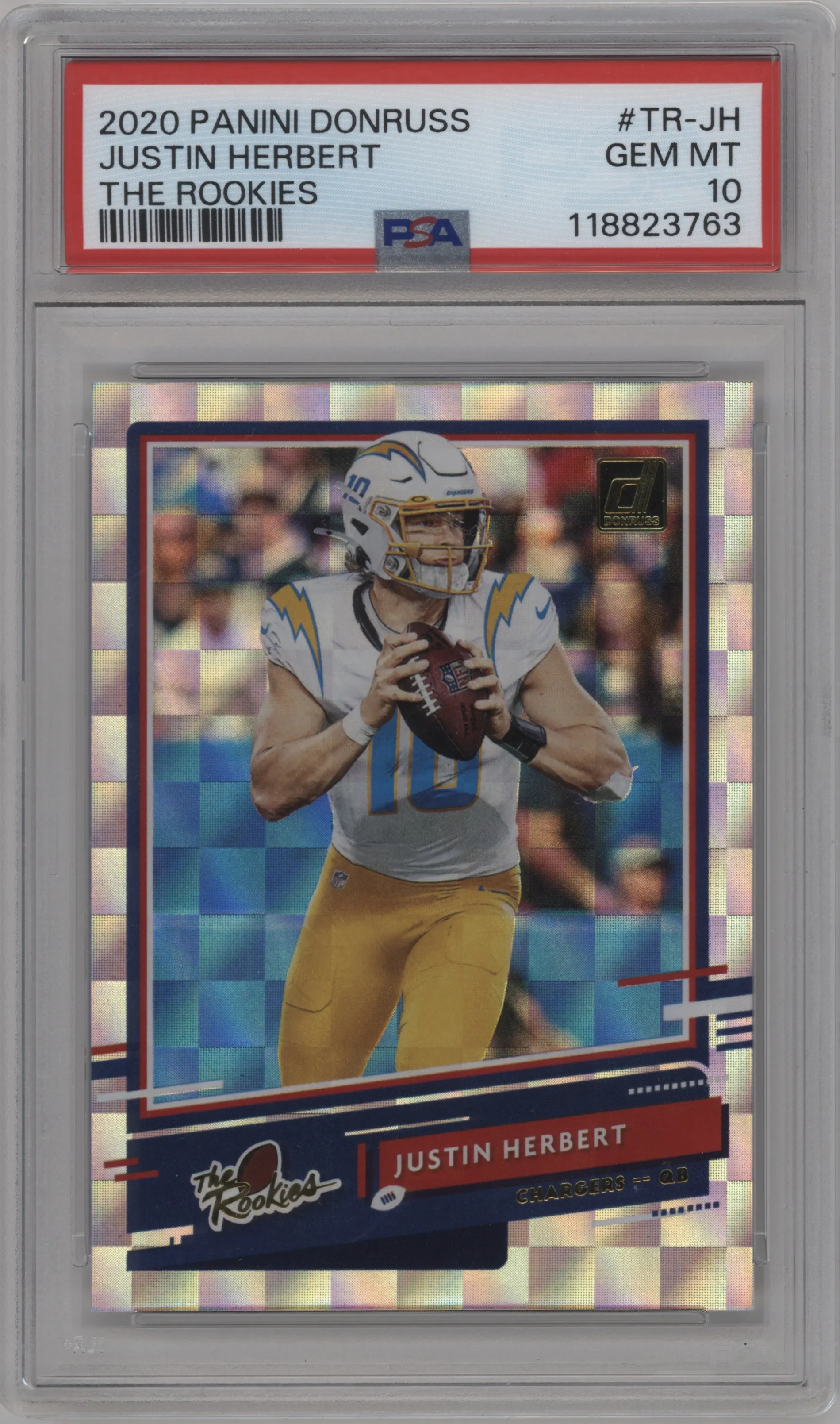 2020 Panini Donruss The Rookies Justin Herbert #TR-JH PSA 10
