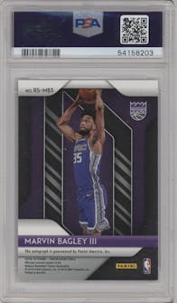 Marvin Bagley III from the 2018-19 Panini Prizm set graded by PSA and given an overall grade of 9.