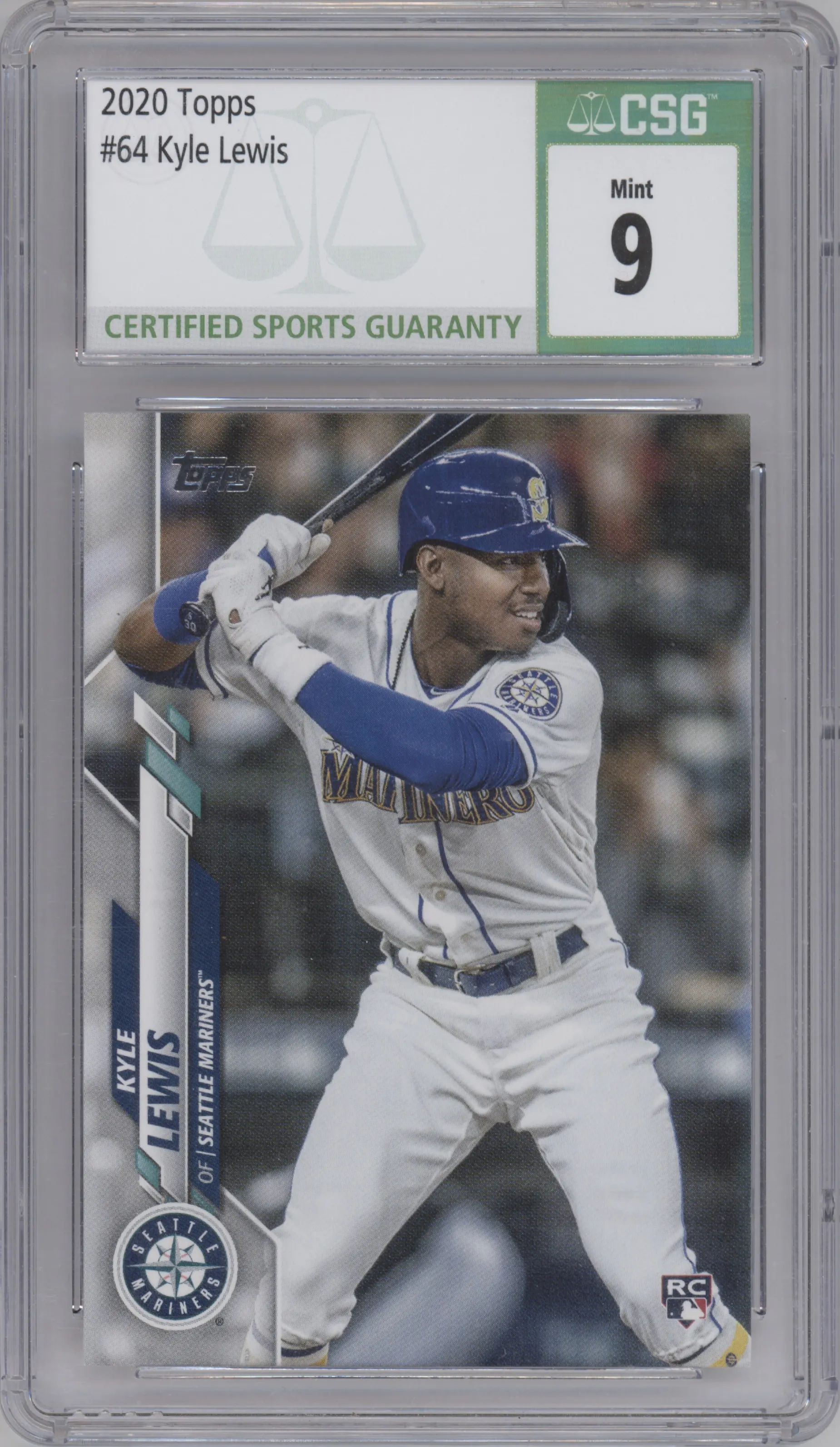 2020 Topps Series 1 Kyle Lewis CGC 9