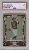 Jayden Daniels from the 2024 Panini Certified set featuring a Bronze Mirror parallel graded by PSA and given an overall grade of 9.