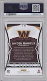 Jayden Daniels from the 2024 Panini Certified set featuring a Bronze Mirror parallel graded by PSA and given an overall grade of 9.