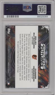 Adley Rutschman/Gunnar Henderson from the 2019 Bowman Draft set graded by PSA and given an overall grade of 10.