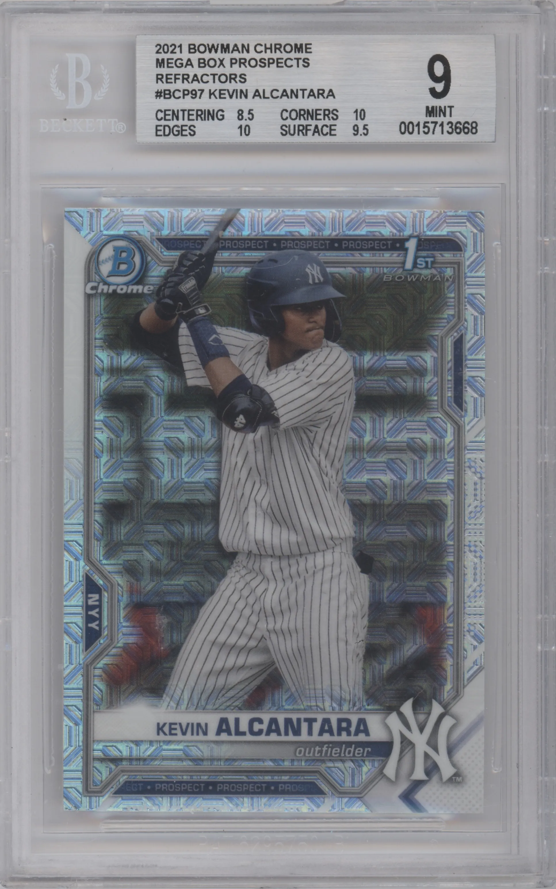 2021 Bowman Mega Box Chr.Pros. Kevin Alcantara BGS 9