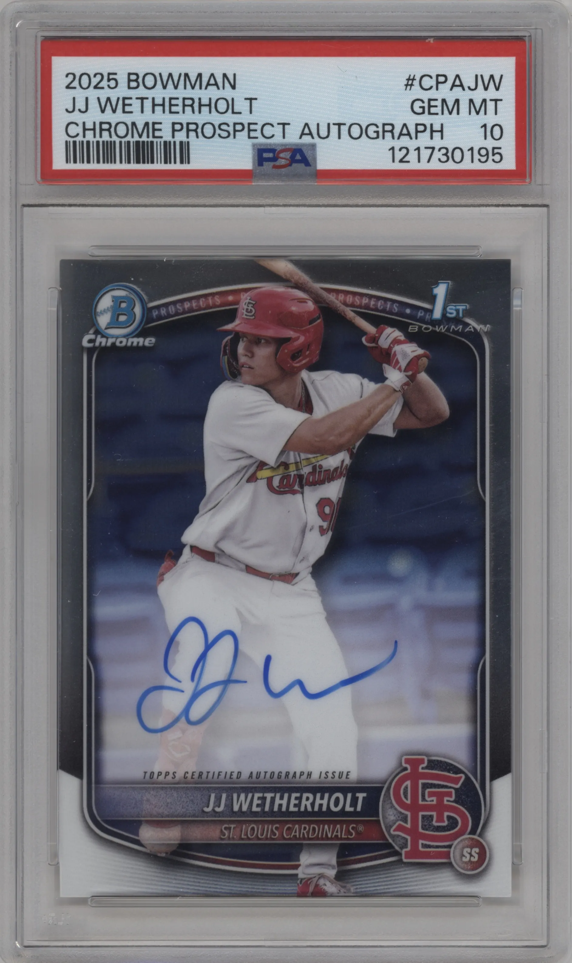 2025 Bowman Chr.Pros.AU JJ Wetherholt #CPA-JW PSA 10