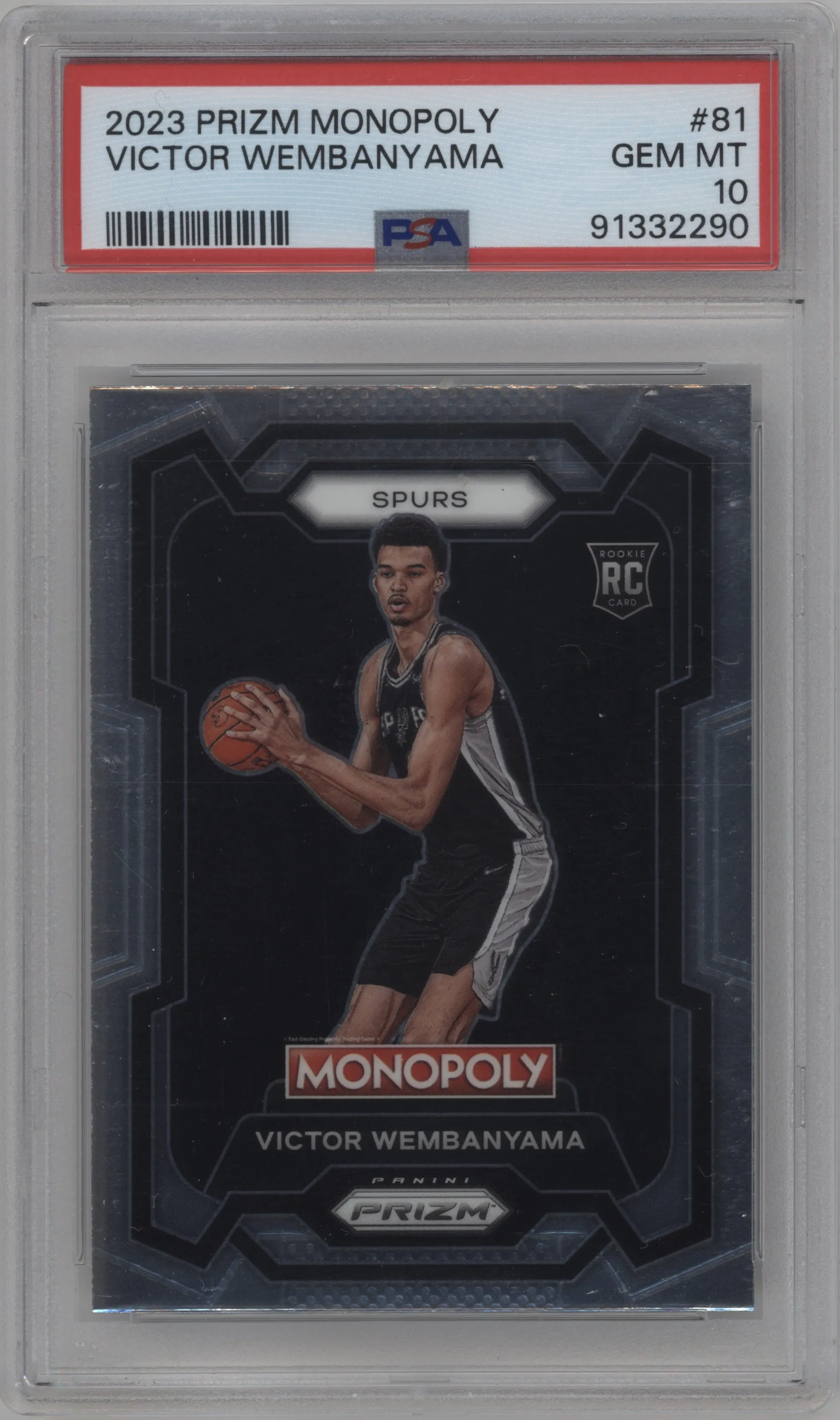 2023 Panini Prizm Monopoly Victor Wembanyama #81 PSA 10