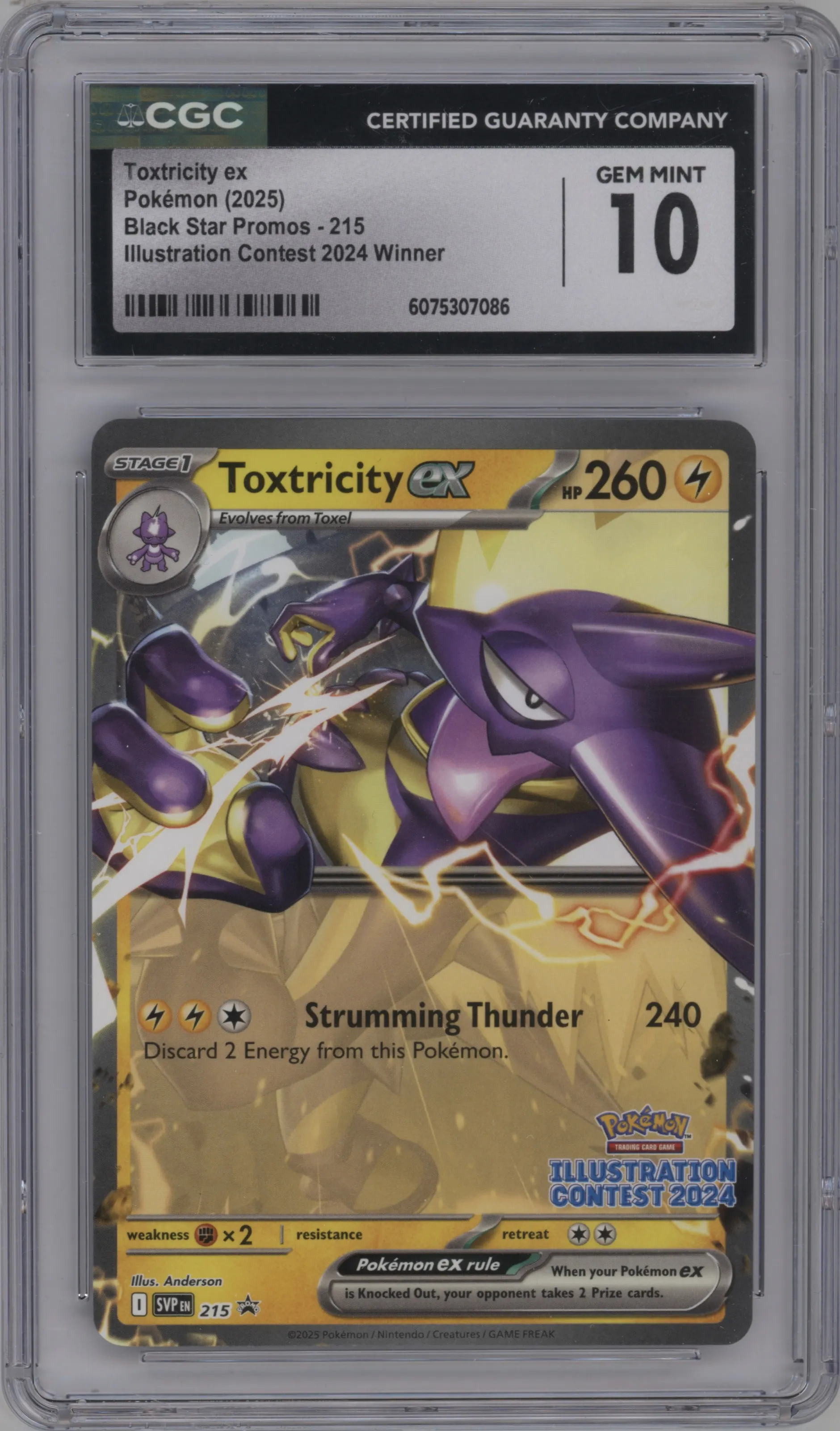 2025 Pokemon SV Toxtricity ex Illustration Contest 2024 #215 CGC 10