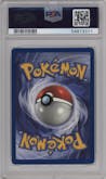 Meowth from the 1999 Pokemon set graded by PSA and given an overall grade of 9.