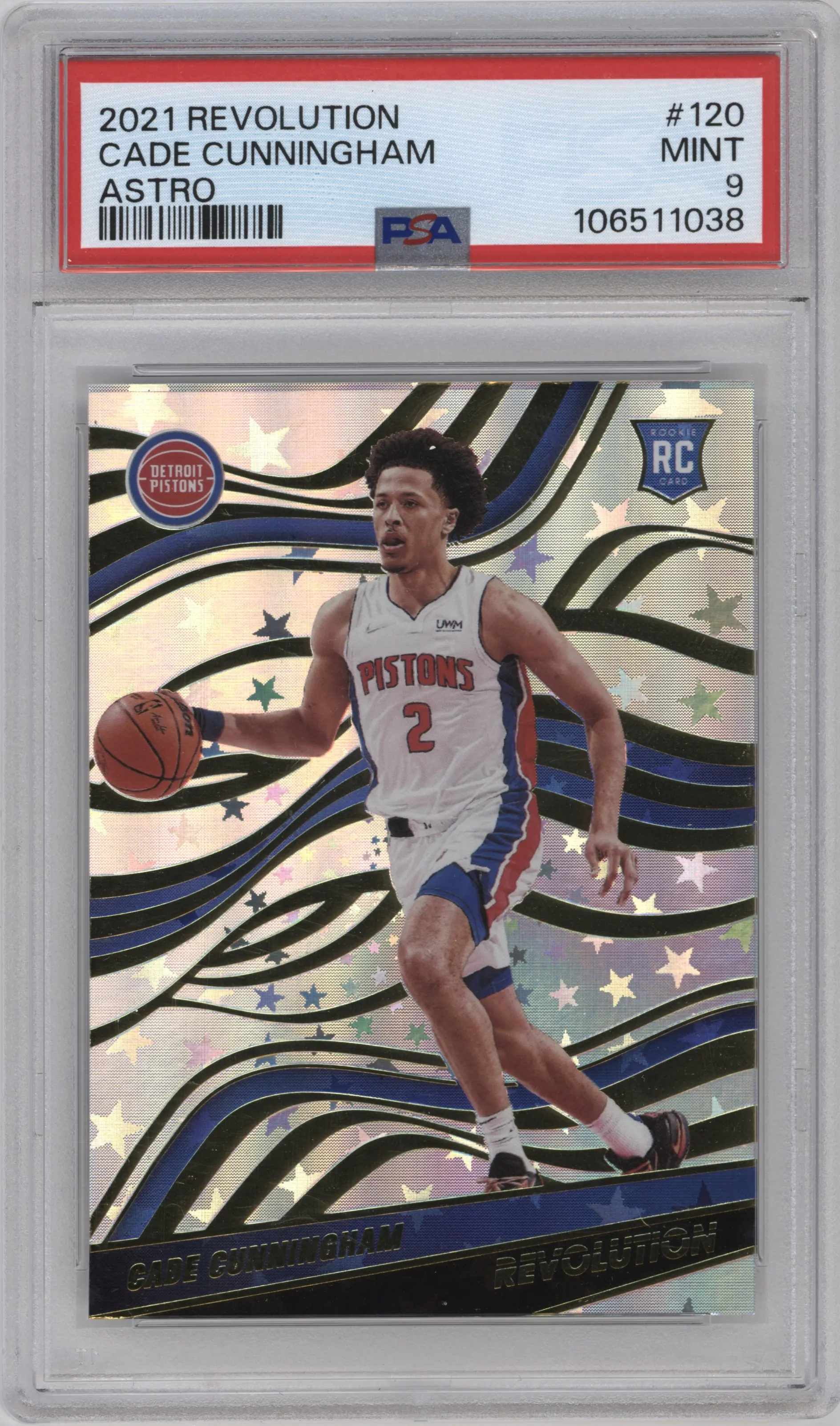 2021 Panini Revolution Cade Cunningham Astro #120 PSA 9