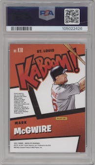 Mark McGwire from the 2021 Panini Absolute set graded by PSA and given an overall grade of 8.