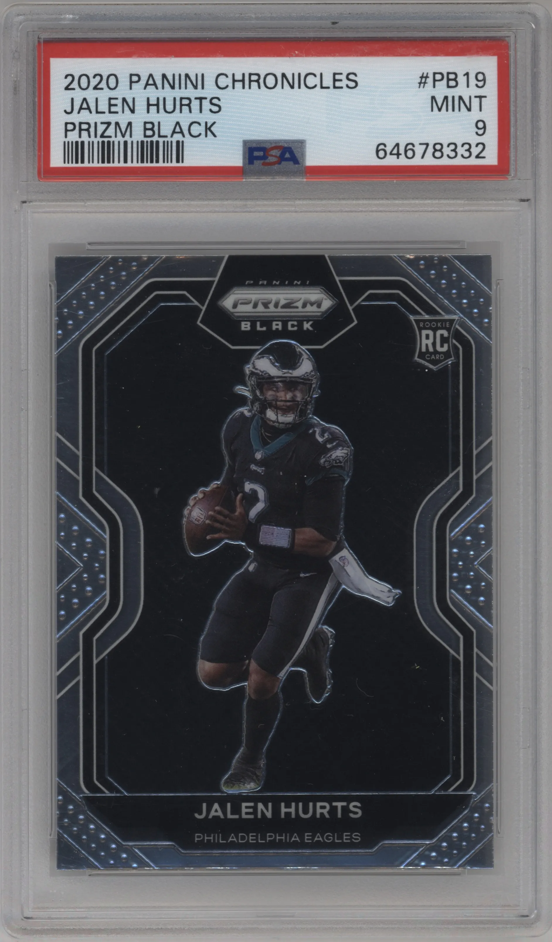 2020 Panini Chronicles Prizm Black Jalen Hurts PSA 9