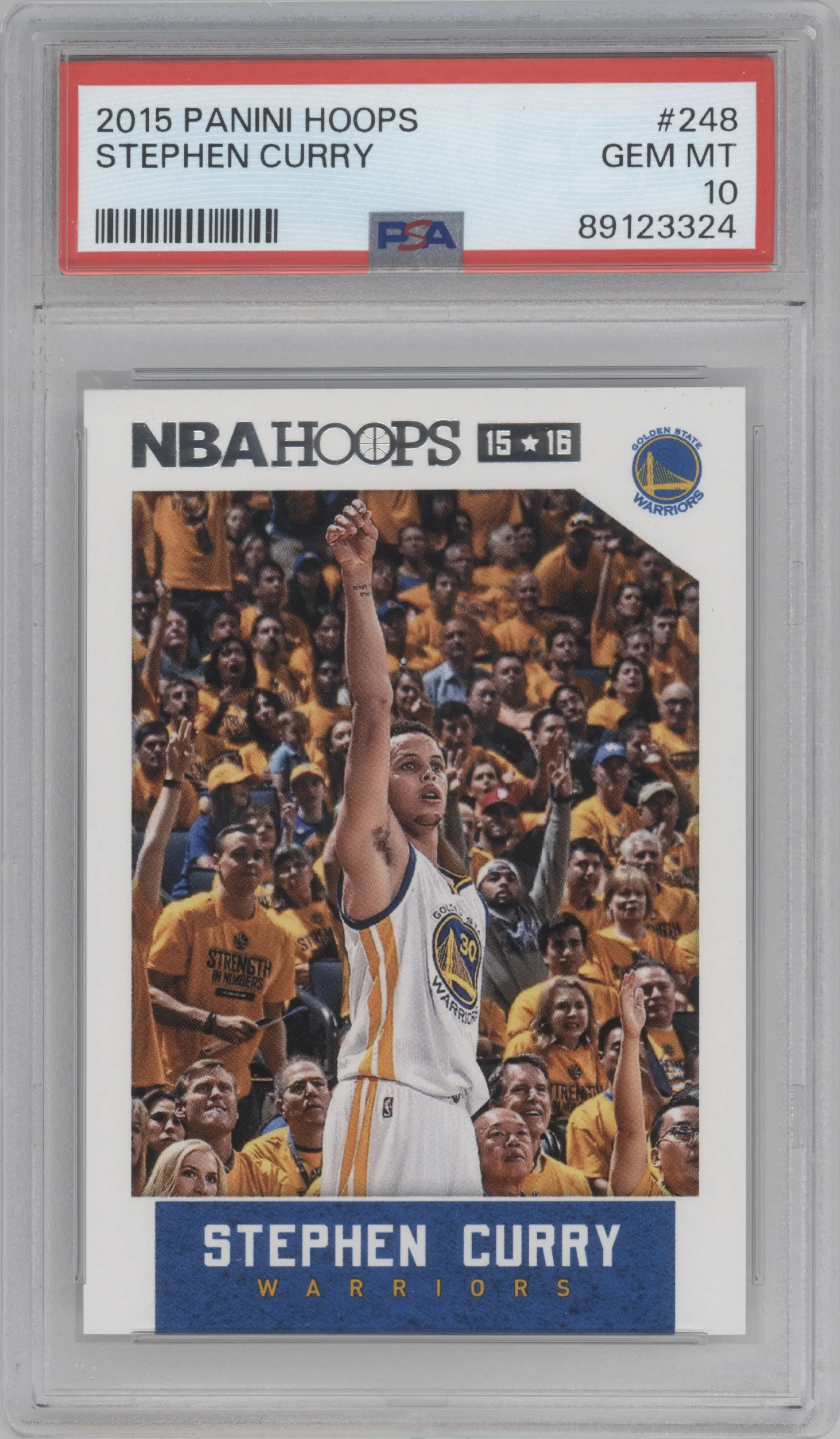 2015 Panini NBA Hoops Stephen Curry #248 PSA 10