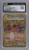 Charizard ex from the 2023 Pokemon SV set graded by CSG and given an overall grade of 10.