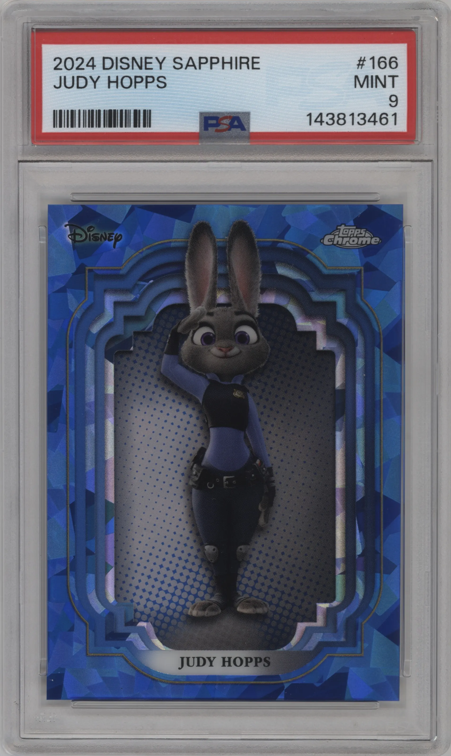 2024 Topps Chrome Disney Sapphire Edition Judy Hopps #166 PSA 9