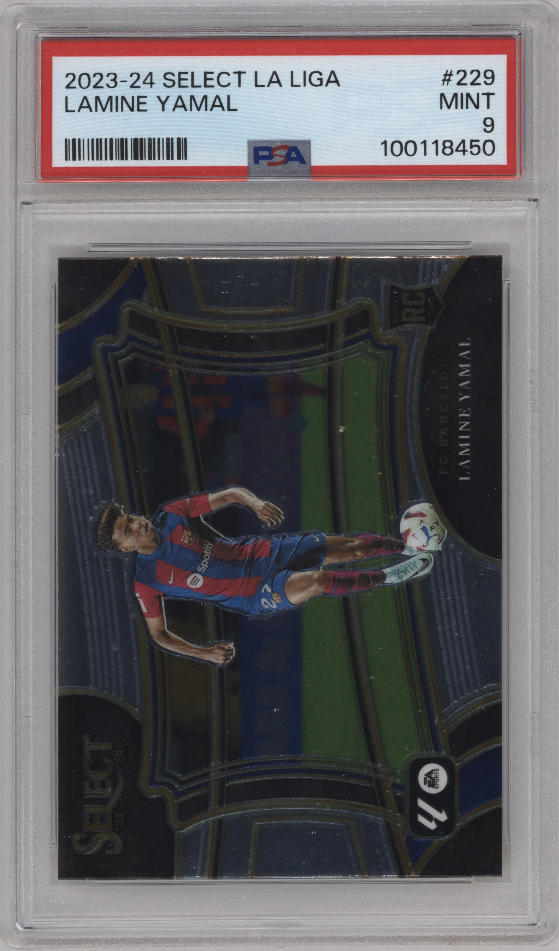 2023 Panini Select La Liga Field Lvl. Lamine Yamal #229 PSA 9