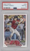Corbin Carroll from the 2023 Topps Series 2 set graded by PSA and given an overall grade of 10.