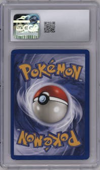 Blastoise from the 1999 Pokemon set graded by CSG and given an overall grade of 9.