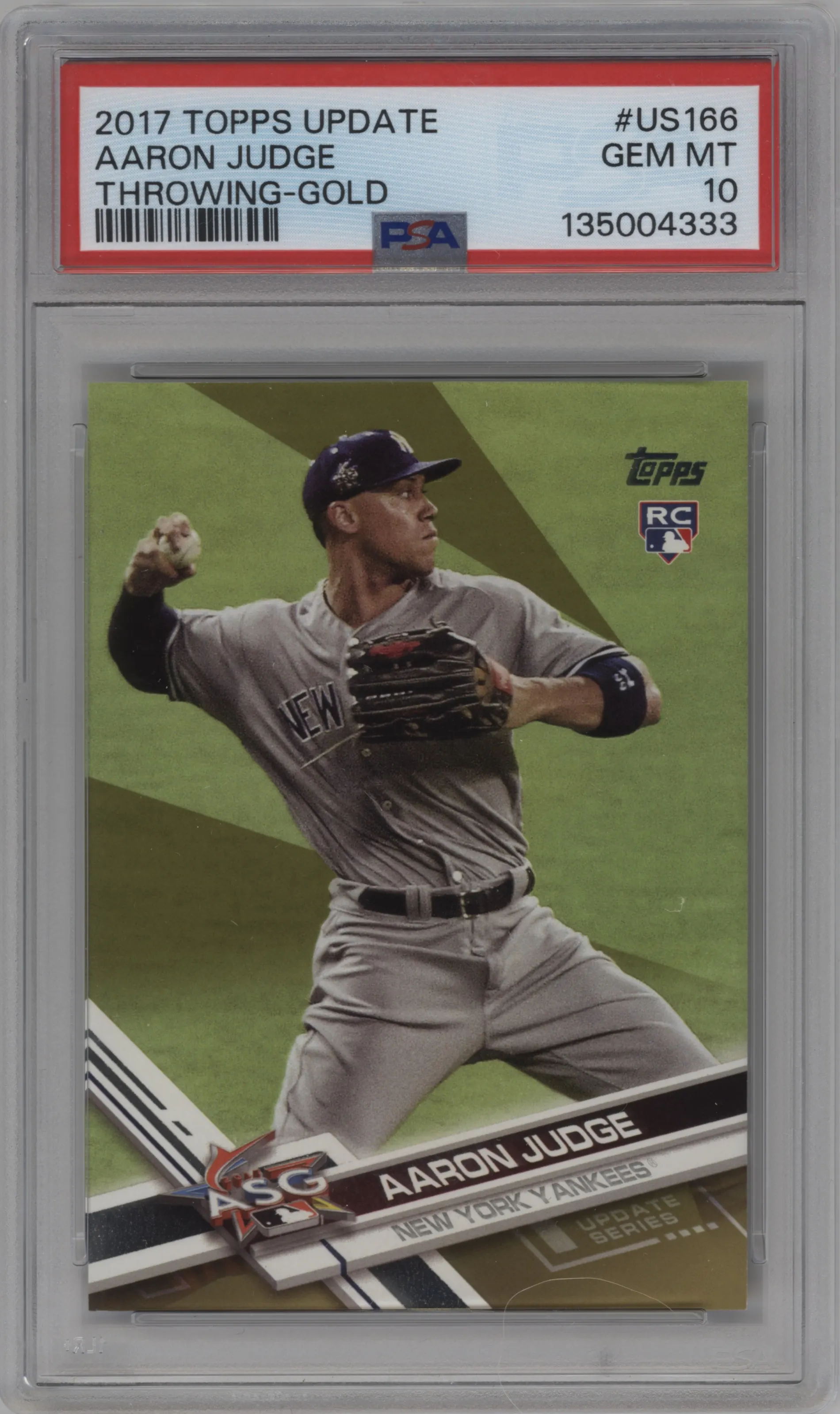2017 Topps Update Aaron Judge Gold #US166 PSA 10