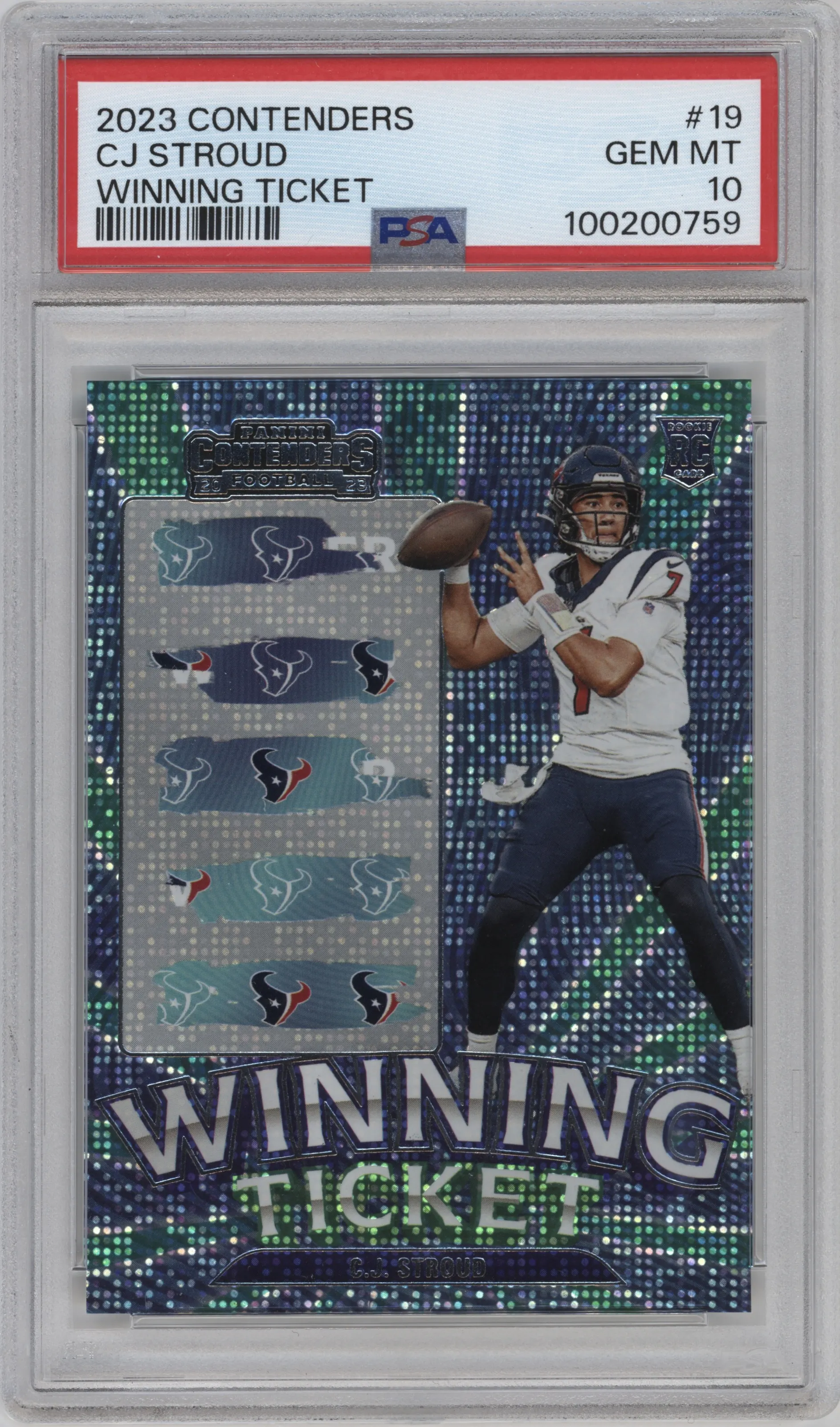 2023 Panini Contenders Winning Ticket C.J. Stroud #19 PSA 10