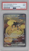 Iron Boulder ex from the 2024 Pokemon SV set graded by PSA and given an overall grade of 9.