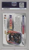 Jalen Hurts from the 2022 Panini Donruss Optic set graded by PSA and given an overall grade of 10.