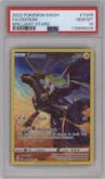 Zekrom from the 2022 Pokemon SWSH set graded by PSA and given an overall grade of 10.