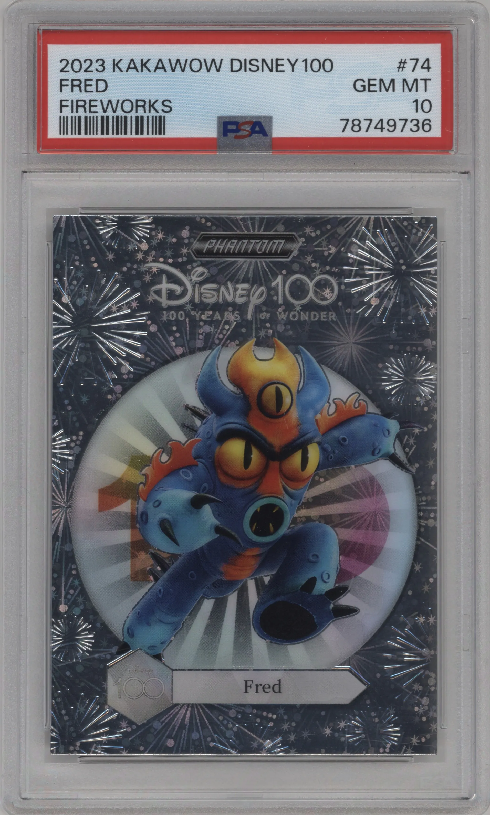 2023 Kakawow Disney 100 Fireworks Fred PSA 10