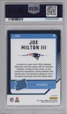 Joe Milton III from the 2024 Donruss Optic set featuring a Purple Shock parallel graded by PSA and given an overall grade of 10.