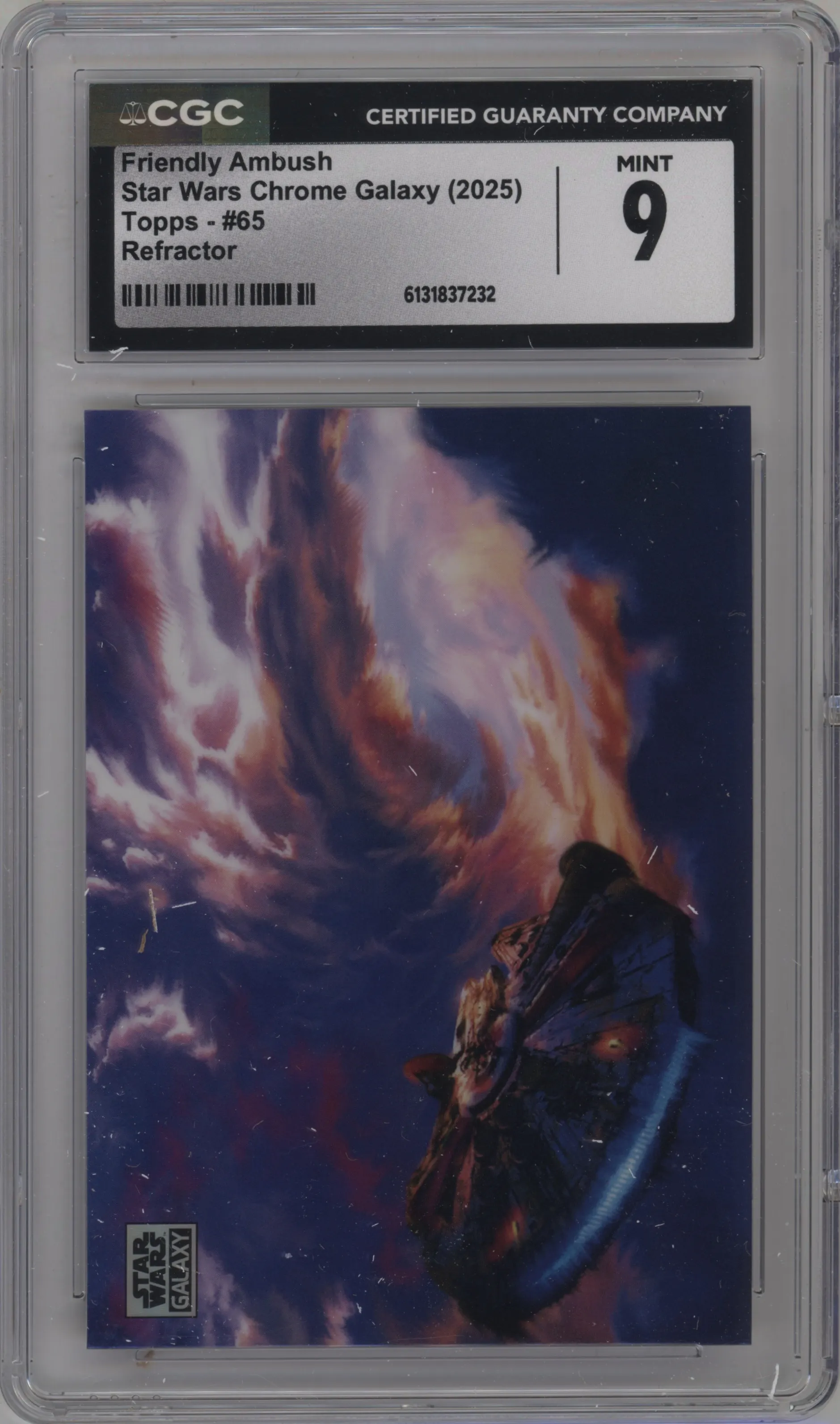 2025 Topps Chrome Star Wars Galaxy Friendly Ambush Refractor #65 CGC 9