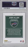 Josh Allen from the 2024 Donruss set graded by PSA and given an overall grade of 10.